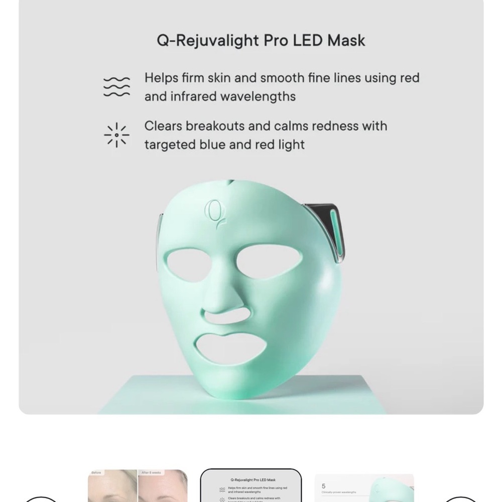 Qure-Rejuvalight Pro LED Face and Neck/Décolletage Mask Set